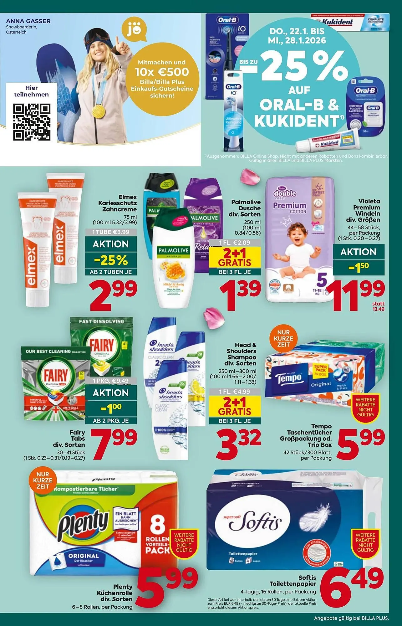Billa Flugblatt von 22. Jänner bis 28. Jänner 2026 - Flugblätt seite  19