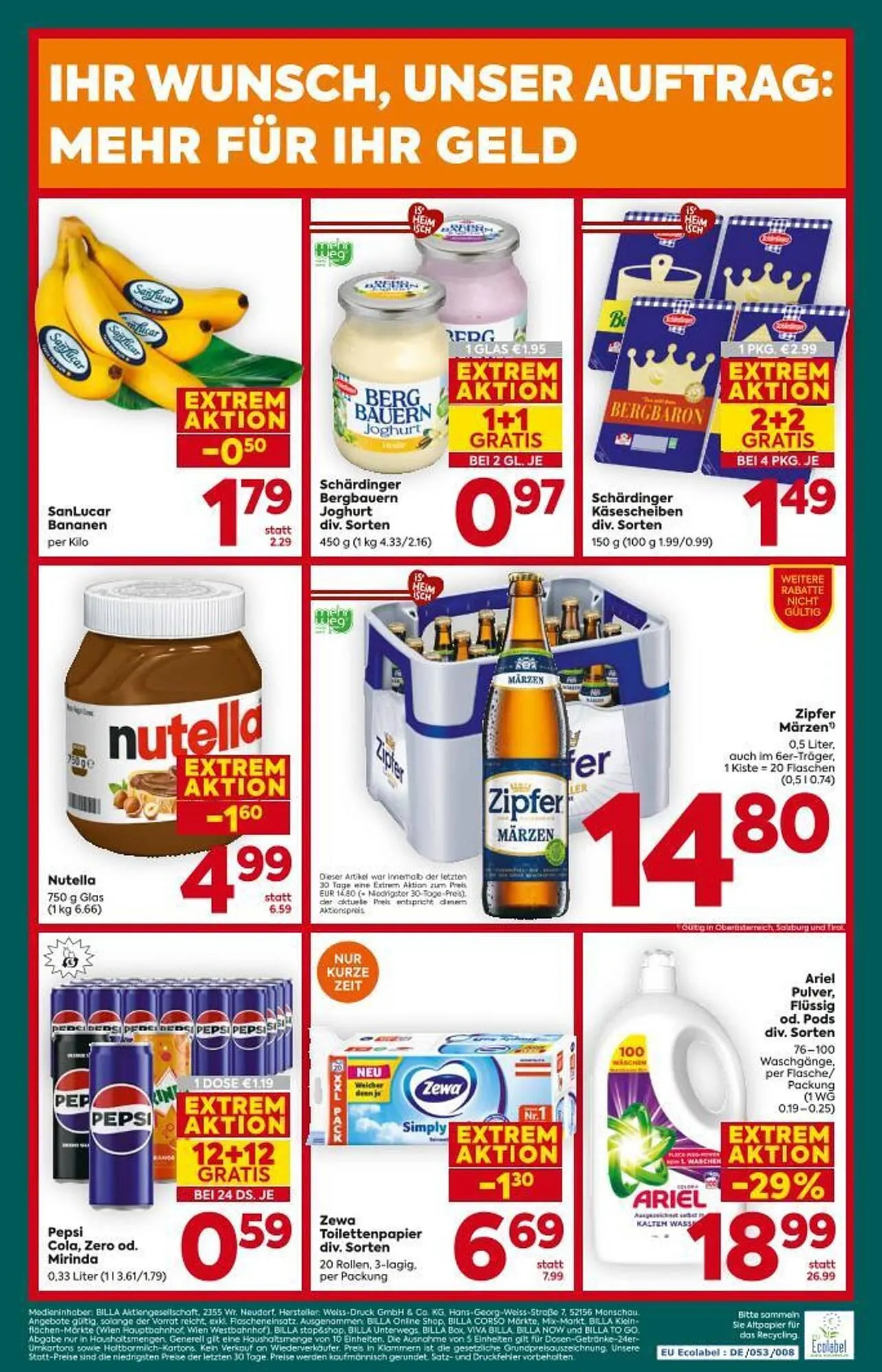 Billa Corso Flugblatt von 19. Februar bis 25. Februar 2026 - Flugblätt seite  16