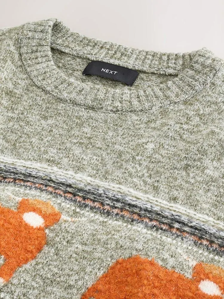 Grün - Hamish The Highland Cow Matching Family Christmas Jumper