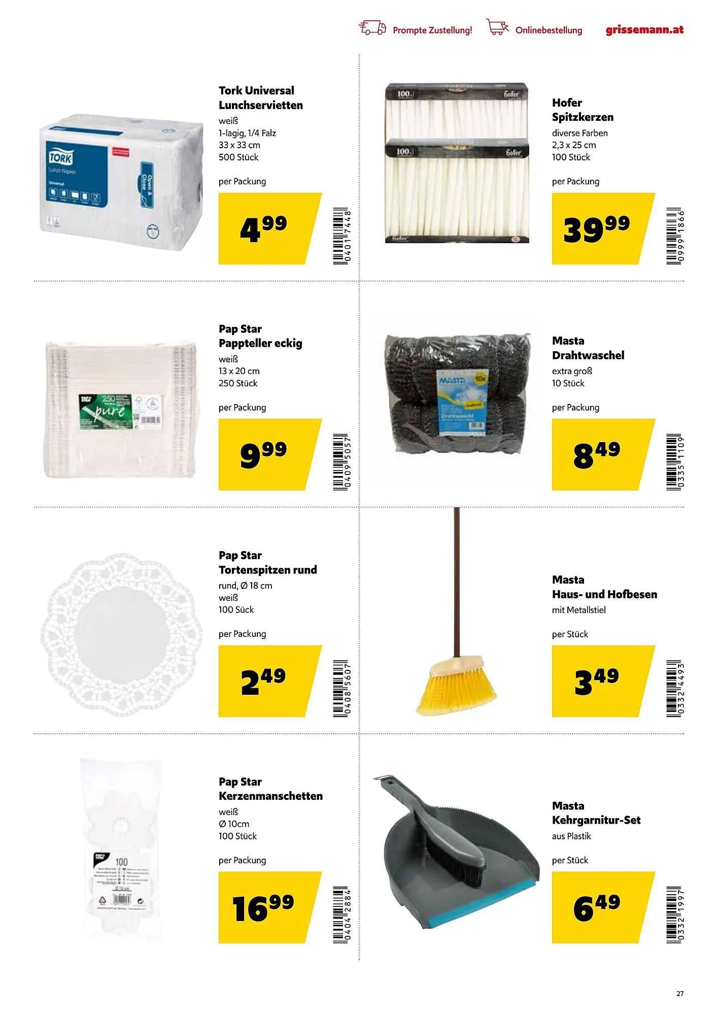 Eurogast Grissemann Flugblatt von 26. Jänner bis 7. Februar 2026 - Flugblätt seite  27