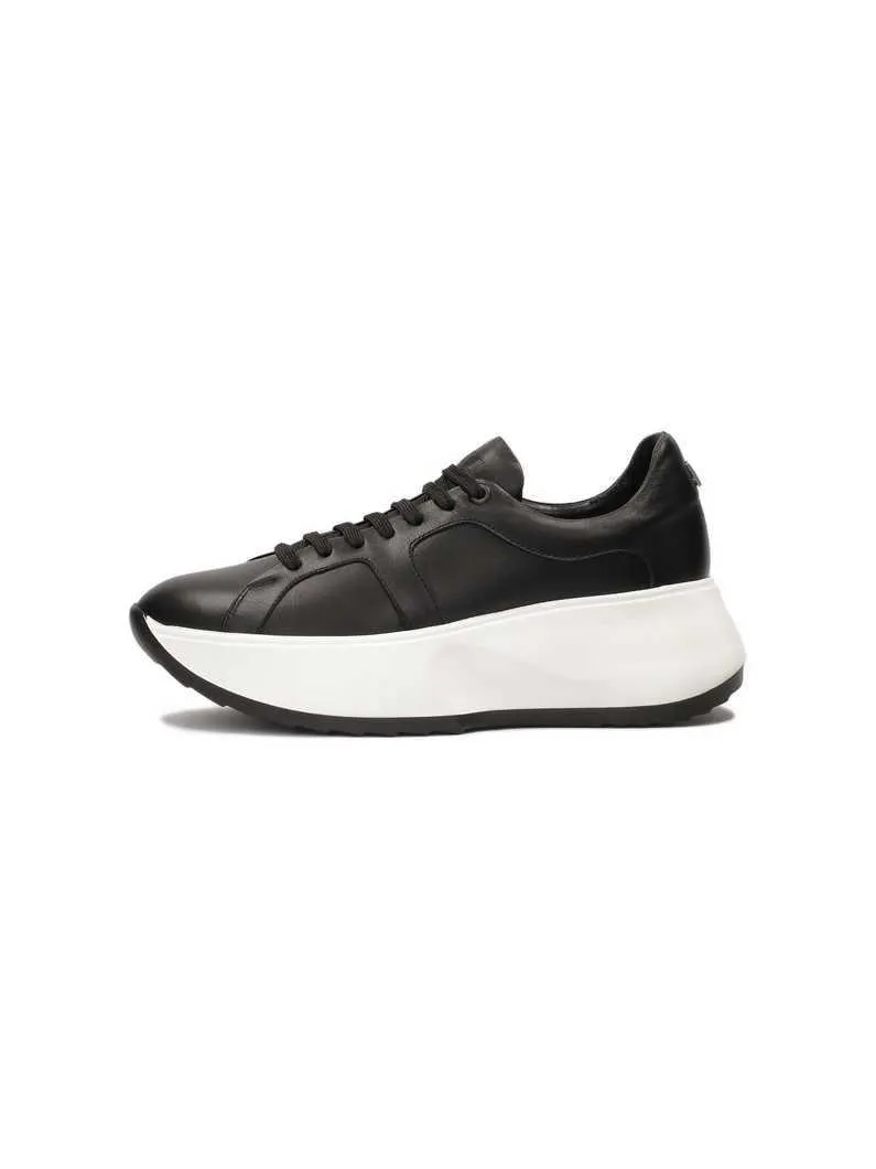 Plateau-Sneakers aus Leder