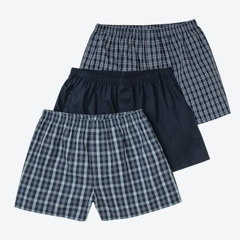 Herren-Webboxershorts, 3er-Pack
