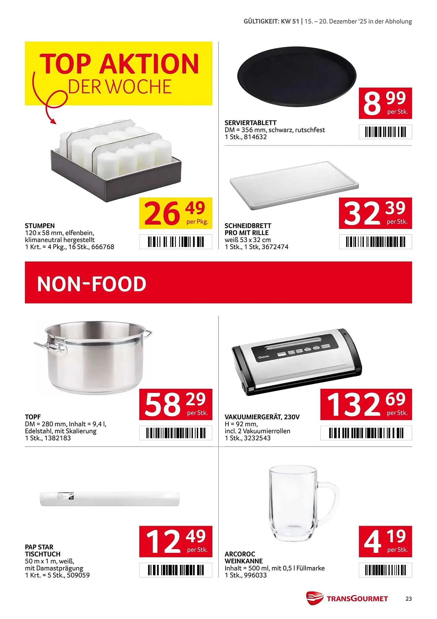 Transgourmet Flugblatt von 15. Dezember bis 21. Dezember 2025 - Flugblätt seite  22