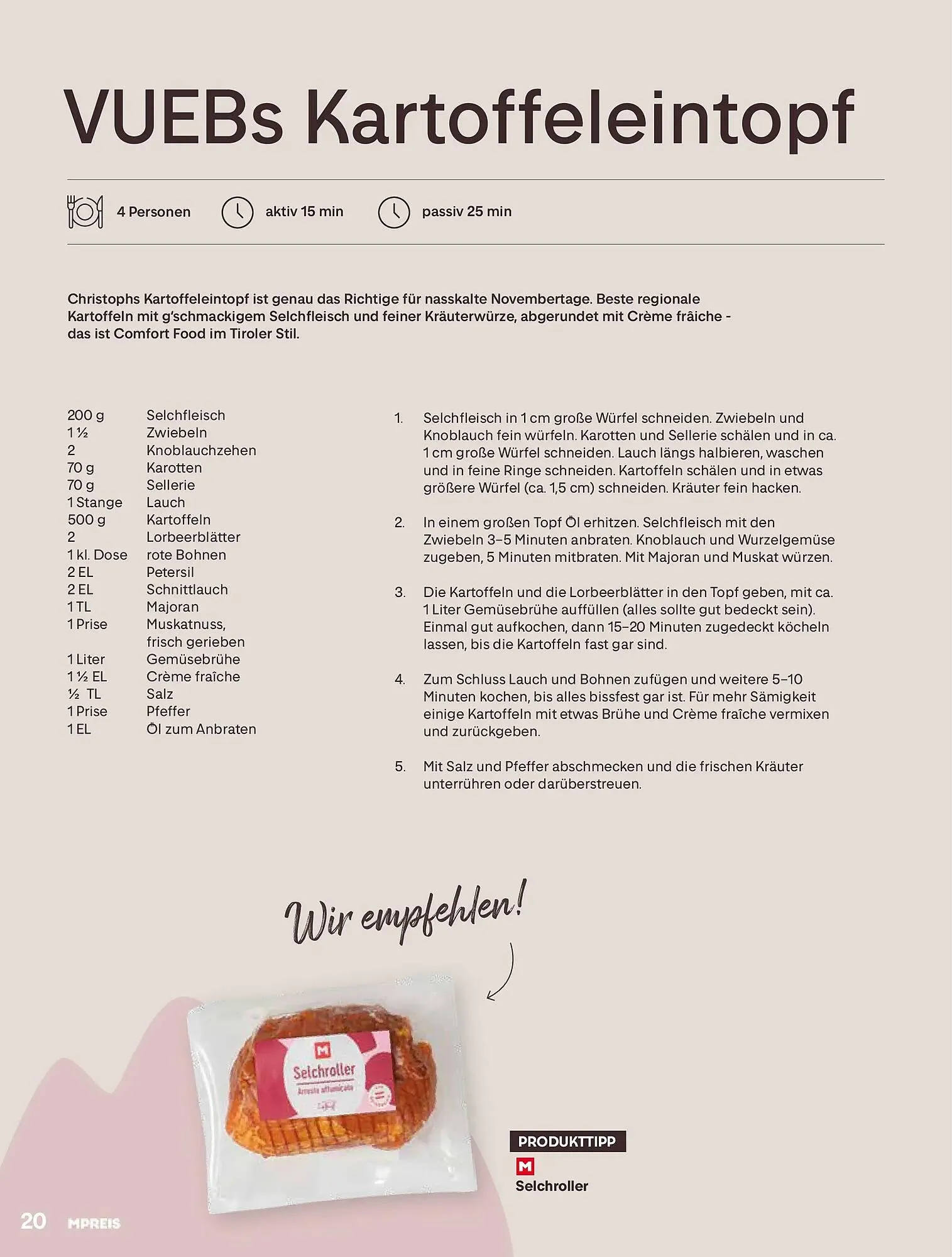 MPreis Flugblatt von 24. November bis 14. Dezember 2025 - Flugblätt seite  20