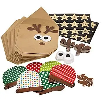 Adventskalender-Set "Rentiere", 24 Stück