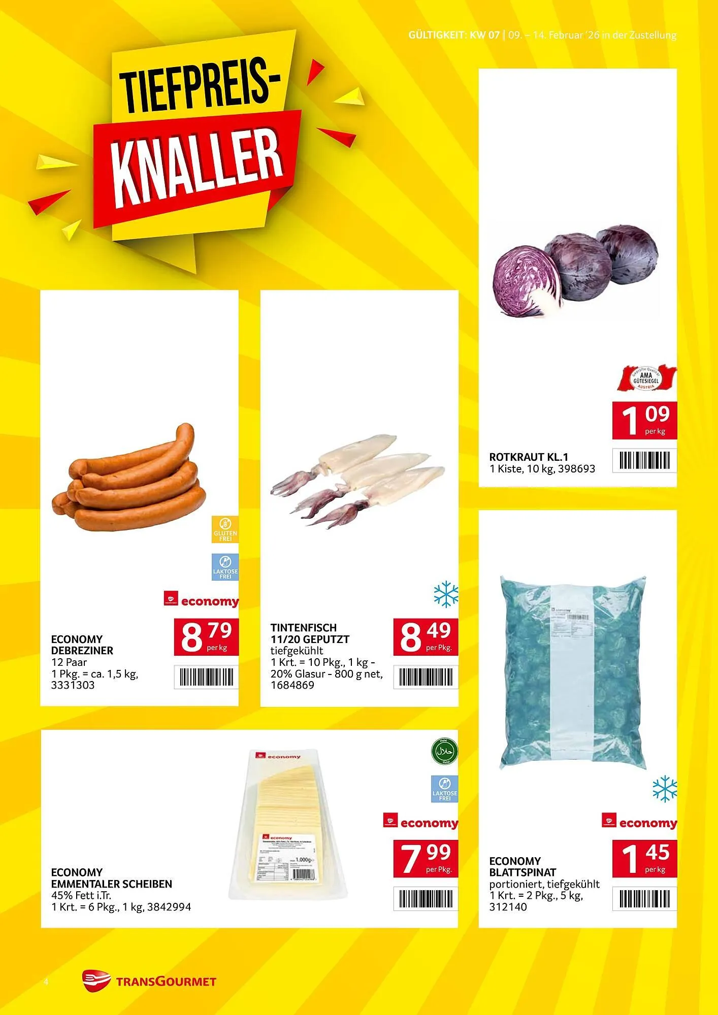 Transgourmet Flugblatt von 9. Februar bis 14. Februar 2026 - Flugblätt seite  4