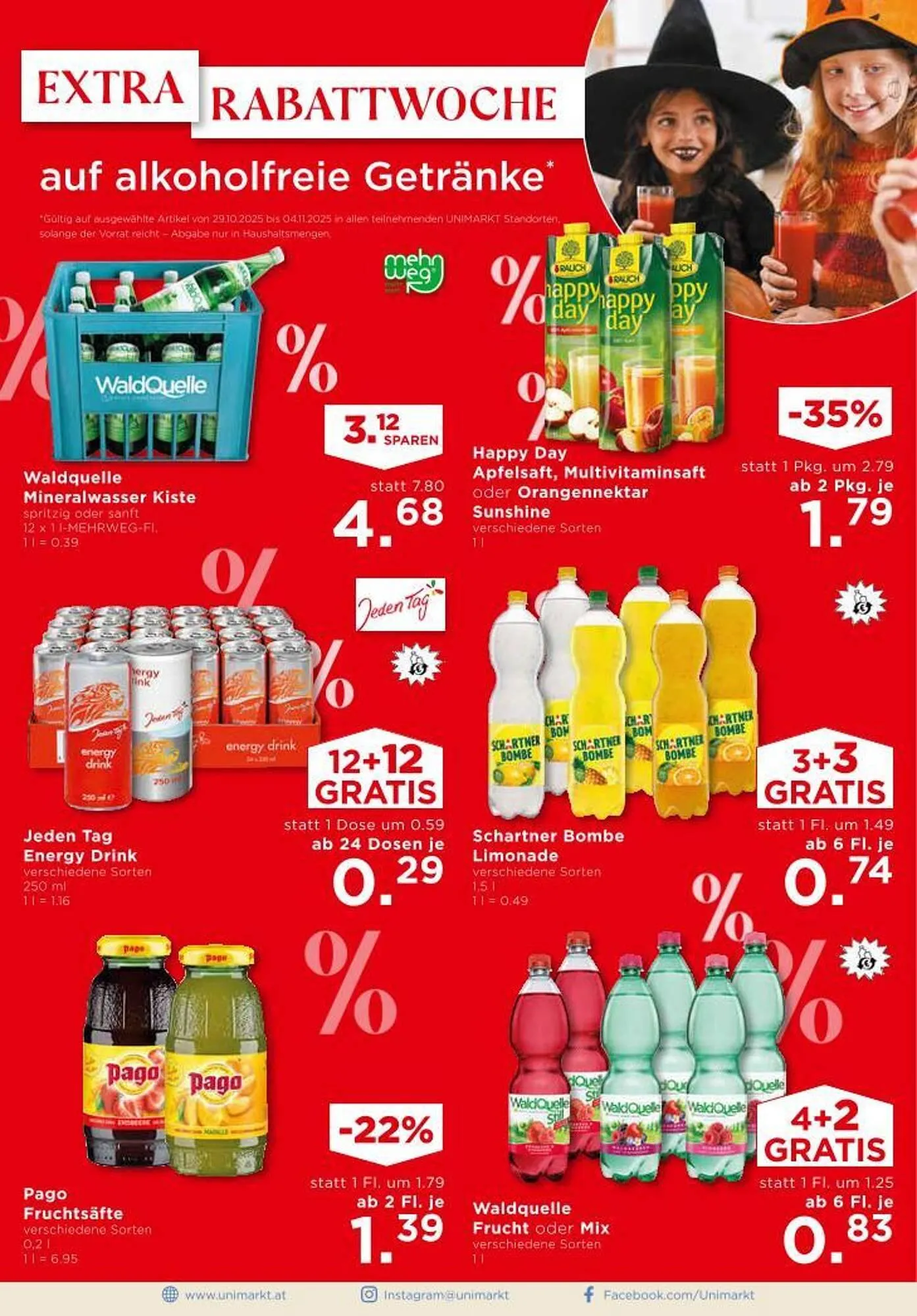 Unimarkt Flugblatt von 29. Oktober bis 4. November 2025 - Flugblätt seite  2
