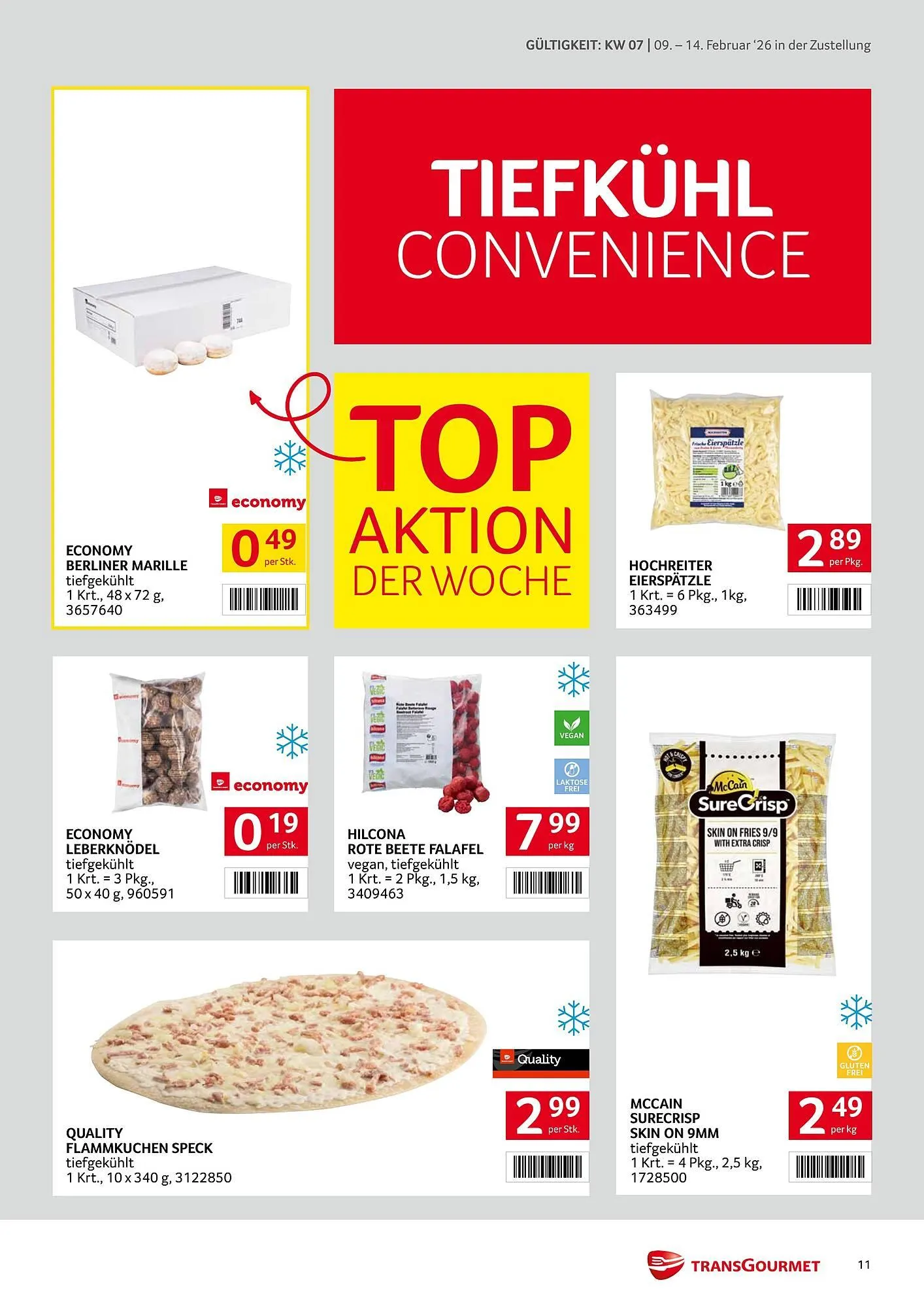 Transgourmet Flugblatt von 9. Februar bis 14. Februar 2026 - Flugblätt seite  11