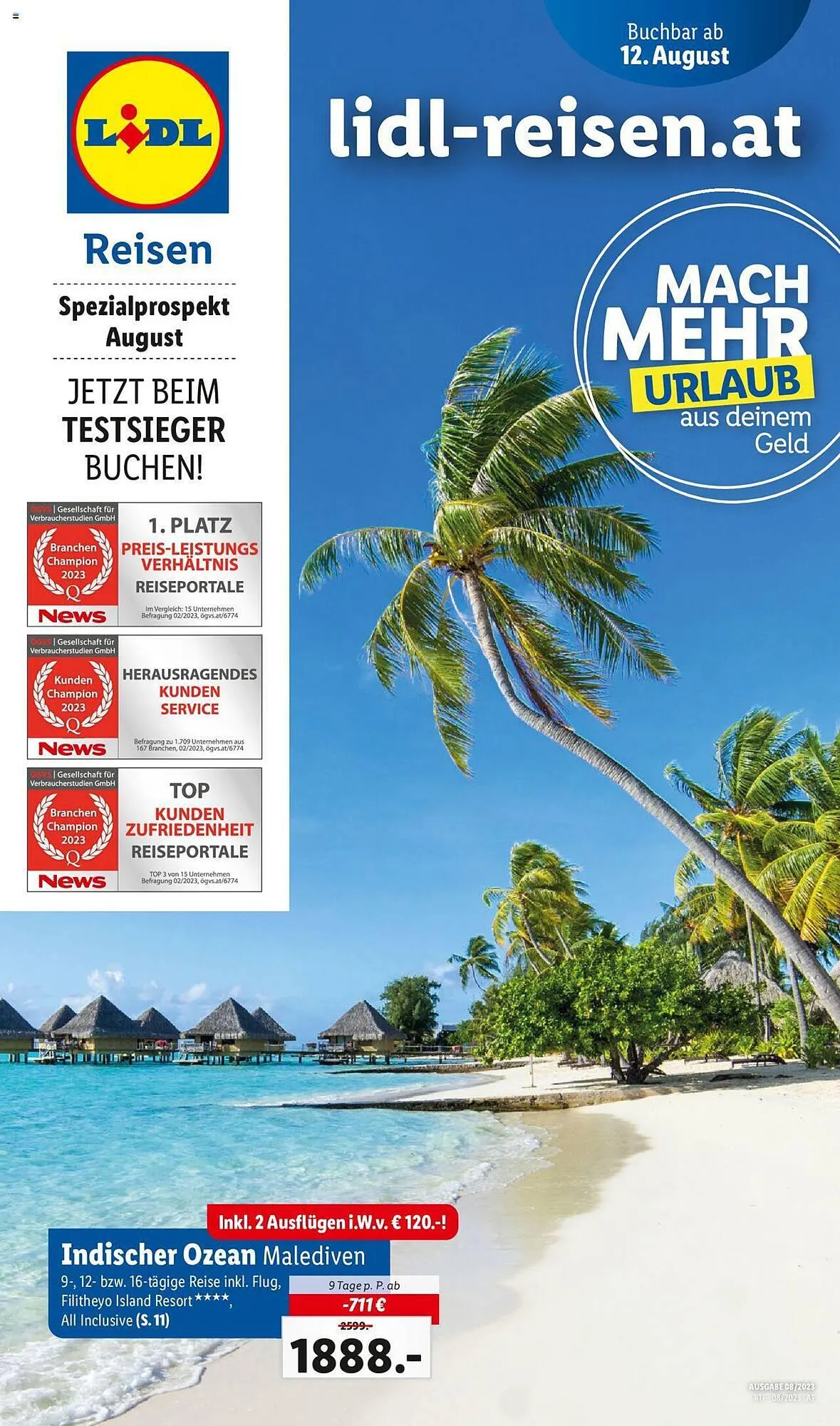 Lidl Flugblatt von 12. August bis 15. September 2023 - Flugblätt seite 1