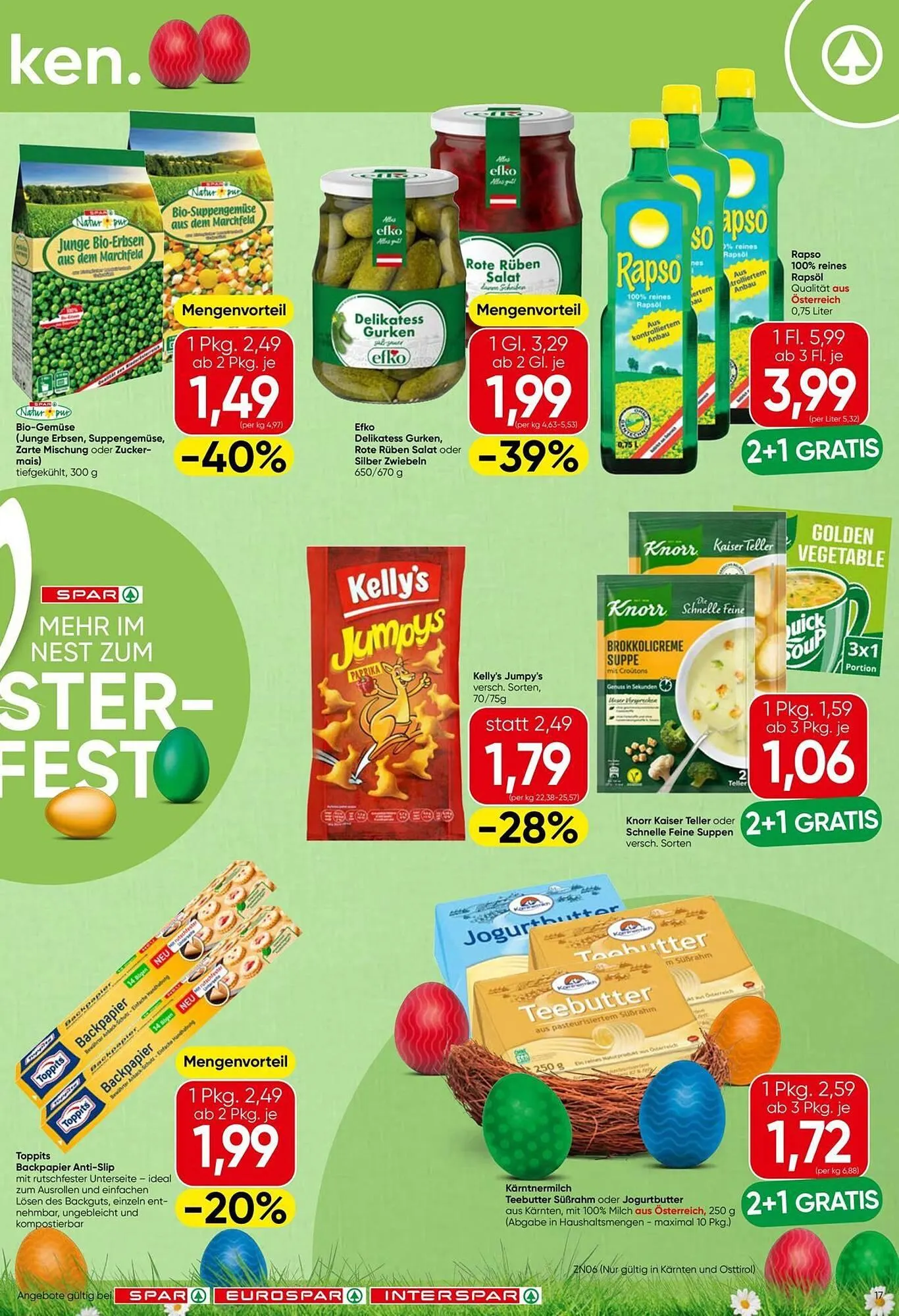Eurospar Flugblatt von 26. März bis 8. April 2026 - Flugblätt seite 17