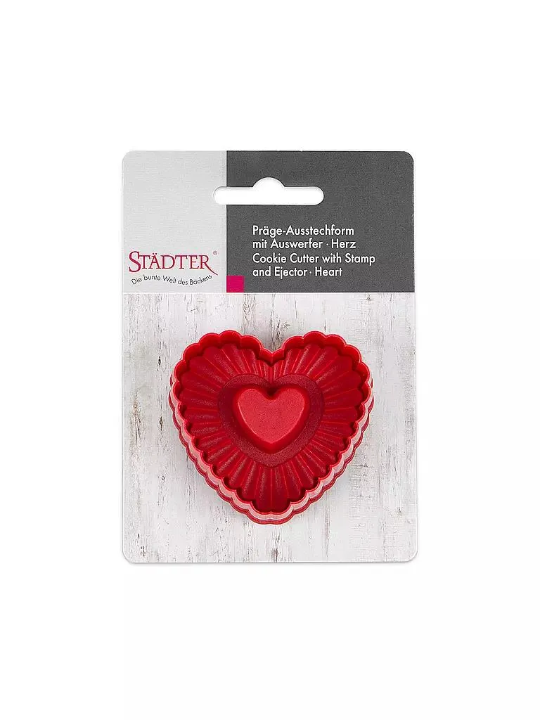 Ausstecher mit Auswerfer - Herz gewellt
