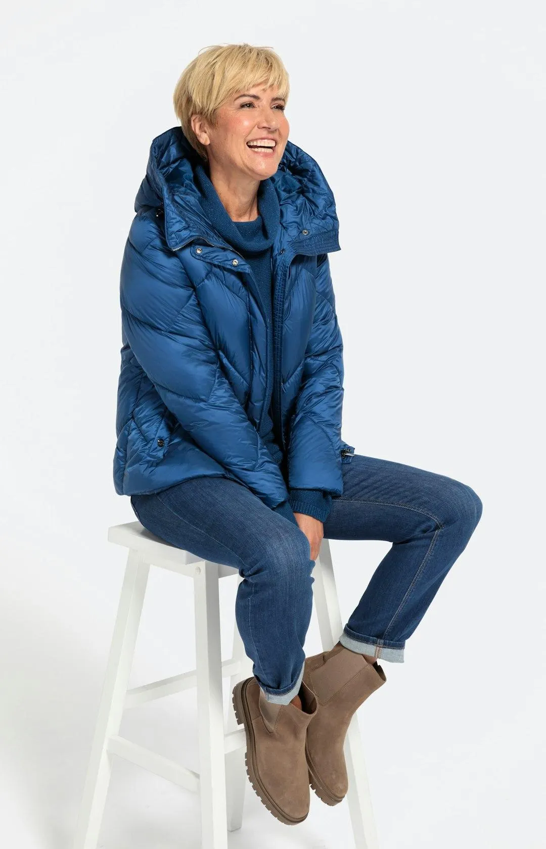 Langarm-Pullover mit Rollkragen