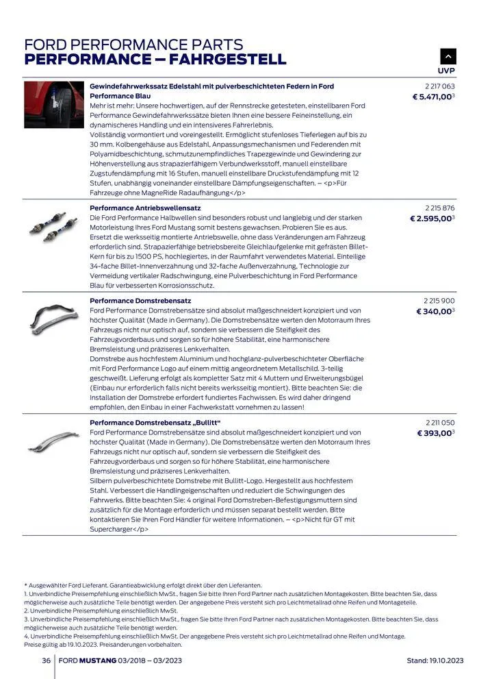 FORD MUSTANG von 2. November bis 2. November 2024 - Flugblätt seite 36