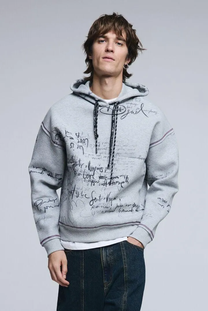 Kapuzensweatshirt mit Lettering