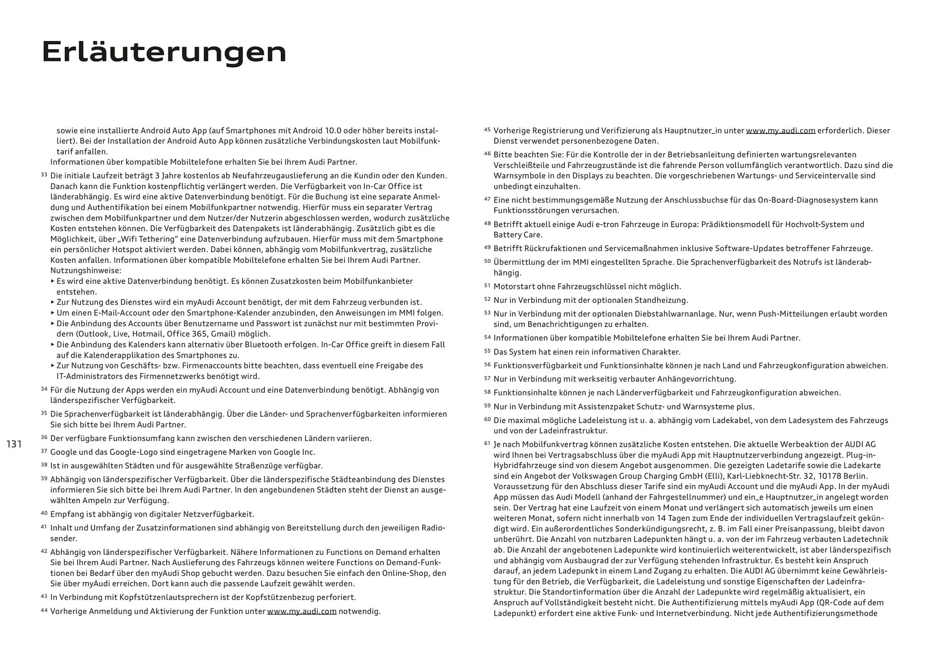 Audi Flugblatt von 20. November bis 22. Juli 2026 - Flugblätt seite  131