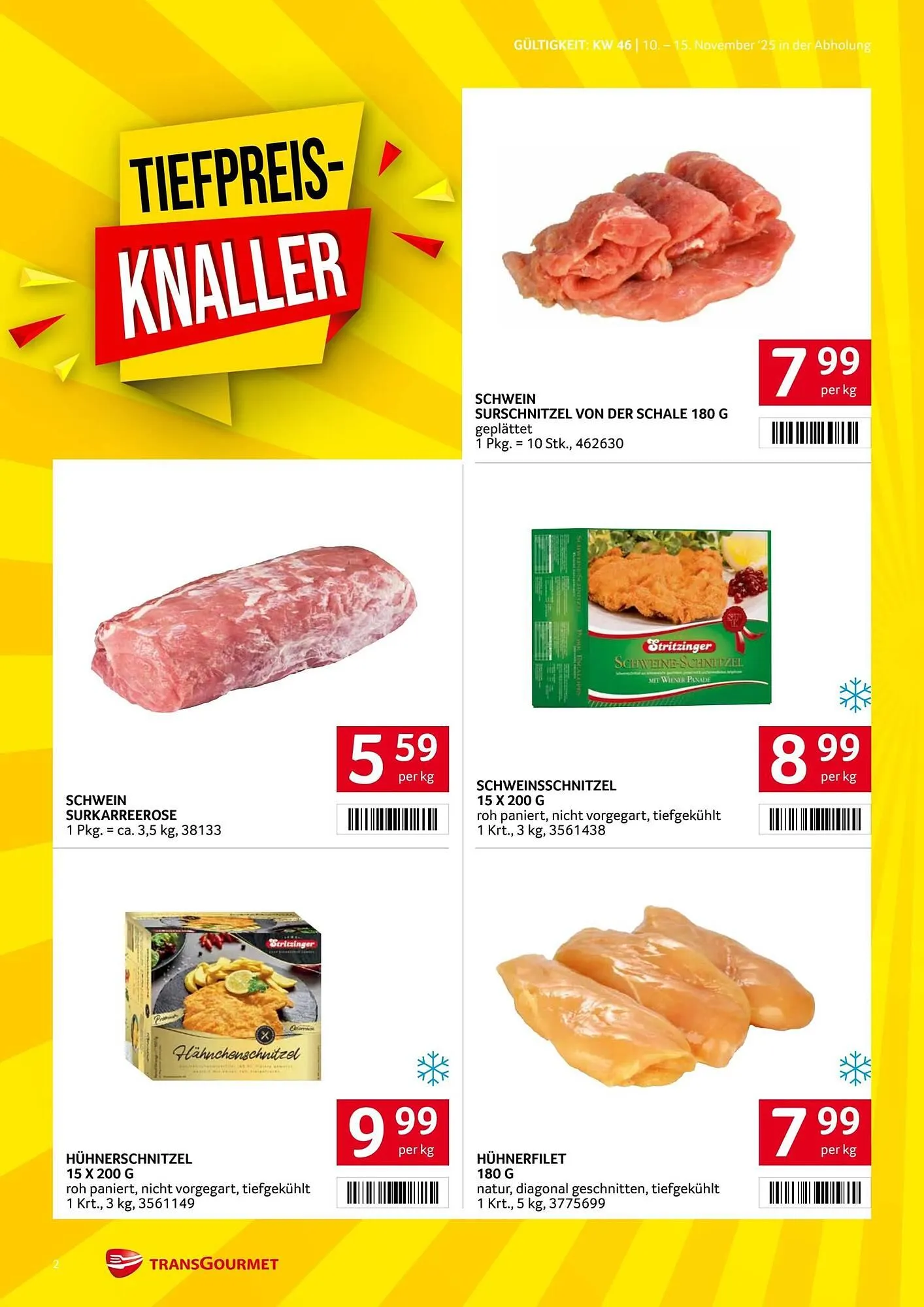 Transgourmet Flugblatt von 10. November bis 15. November 2025 - Flugblätt seite 2