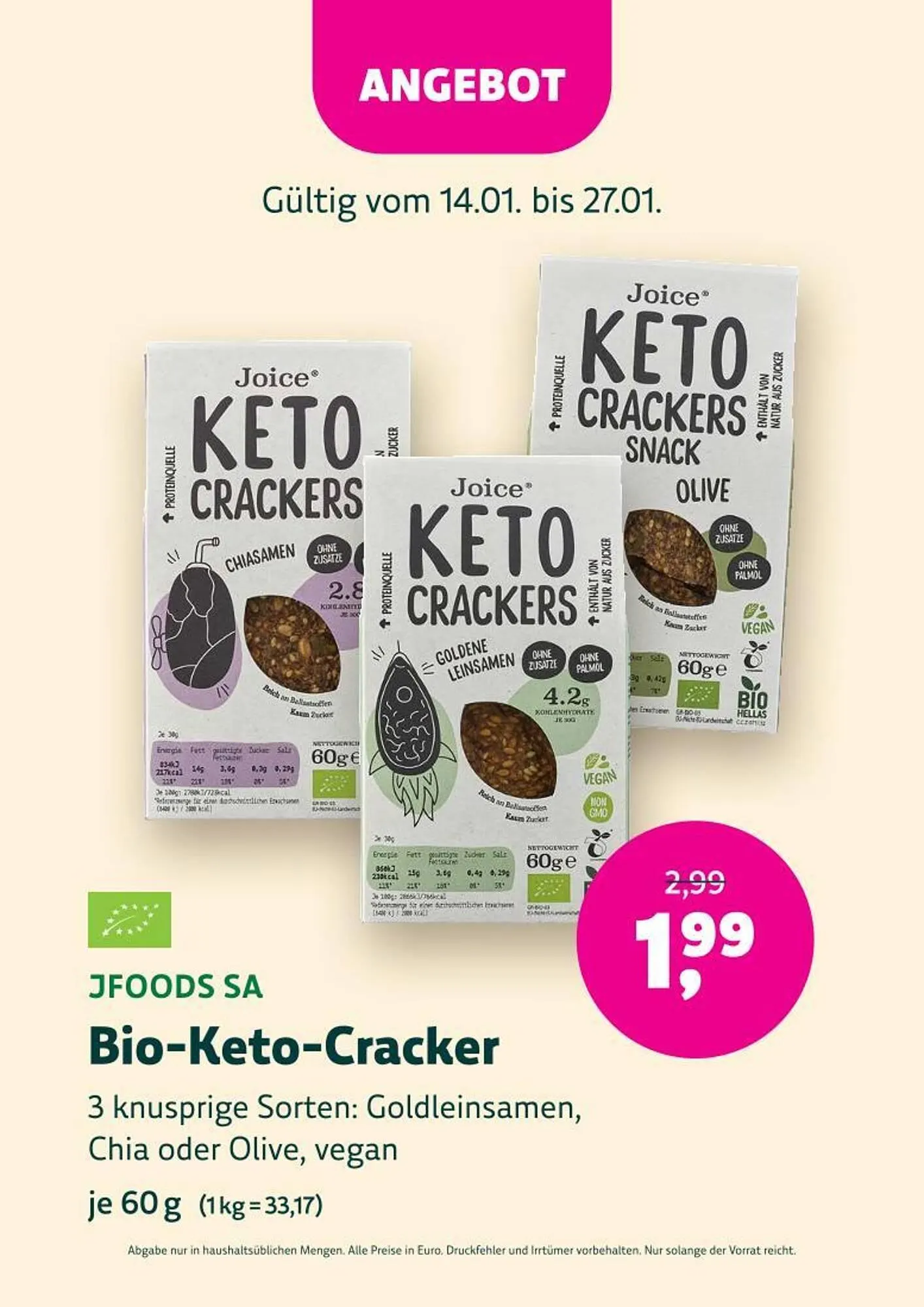 Denn's Biomarkt Flugblatt von 14. Jänner bis 27. Jänner 2026 - Flugblätt seite  58