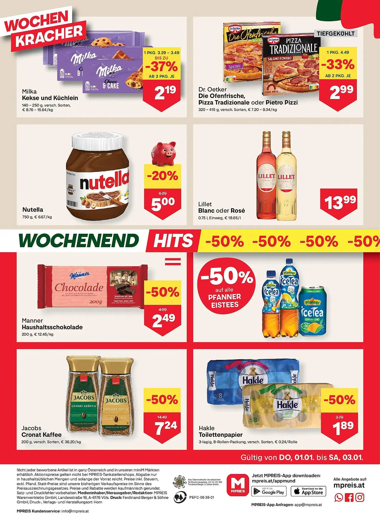 MPreis Flugblatt von 1. Jänner bis 7. Jänner 2026 - Flugblätt seite  12