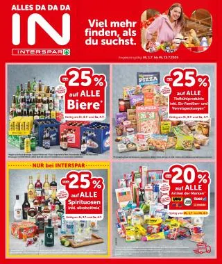 INTERSPAR Flugblatt von 1. Juli bis 15. Juli 2026 - Flugblätt seite 1