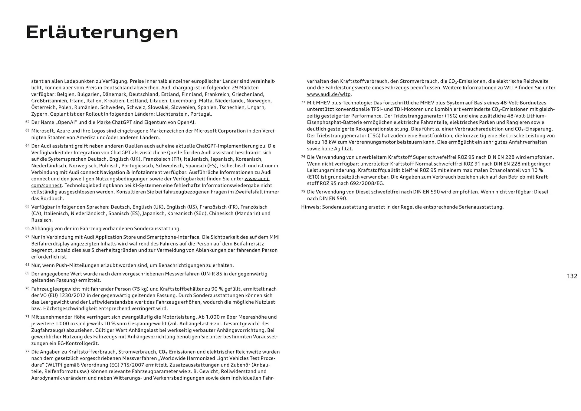 Audi Flugblatt von 20. November bis 22. Juli 2026 - Flugblätt seite  132