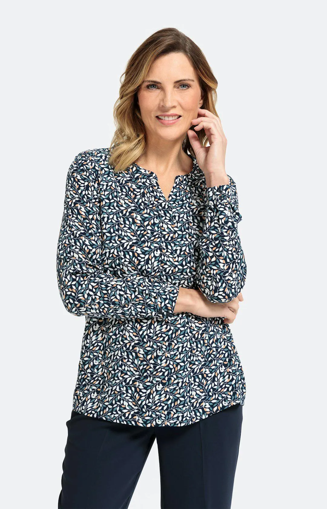 Schlupfbluse mit langem Arm