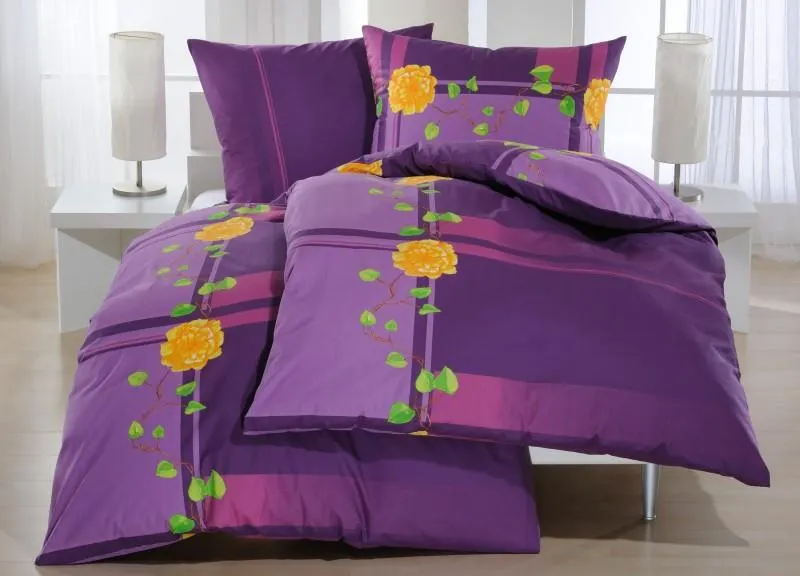 GERALD WITTMANN Bettwäsche in Glatt-Renforcé Lila | 70 x 90 / 140 x 200 cm