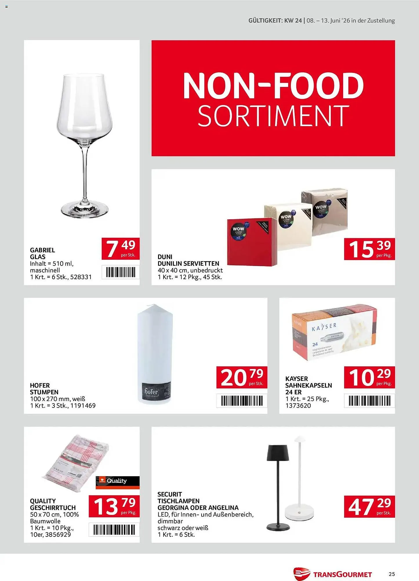 Transgourmet Flugblatt von 8. Juni bis 13. Juni 2026 - Flugblätt seite 25