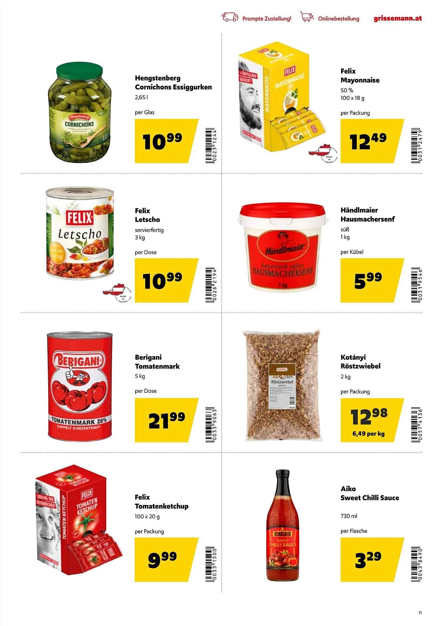 Eurogast Grissemann Flugblatt von 27. Jänner bis 8. Februar 2025 - Flugblätt seite 11