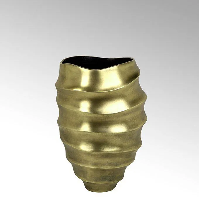 Yasu Gefäß m/Rillen Aluminium gegossen