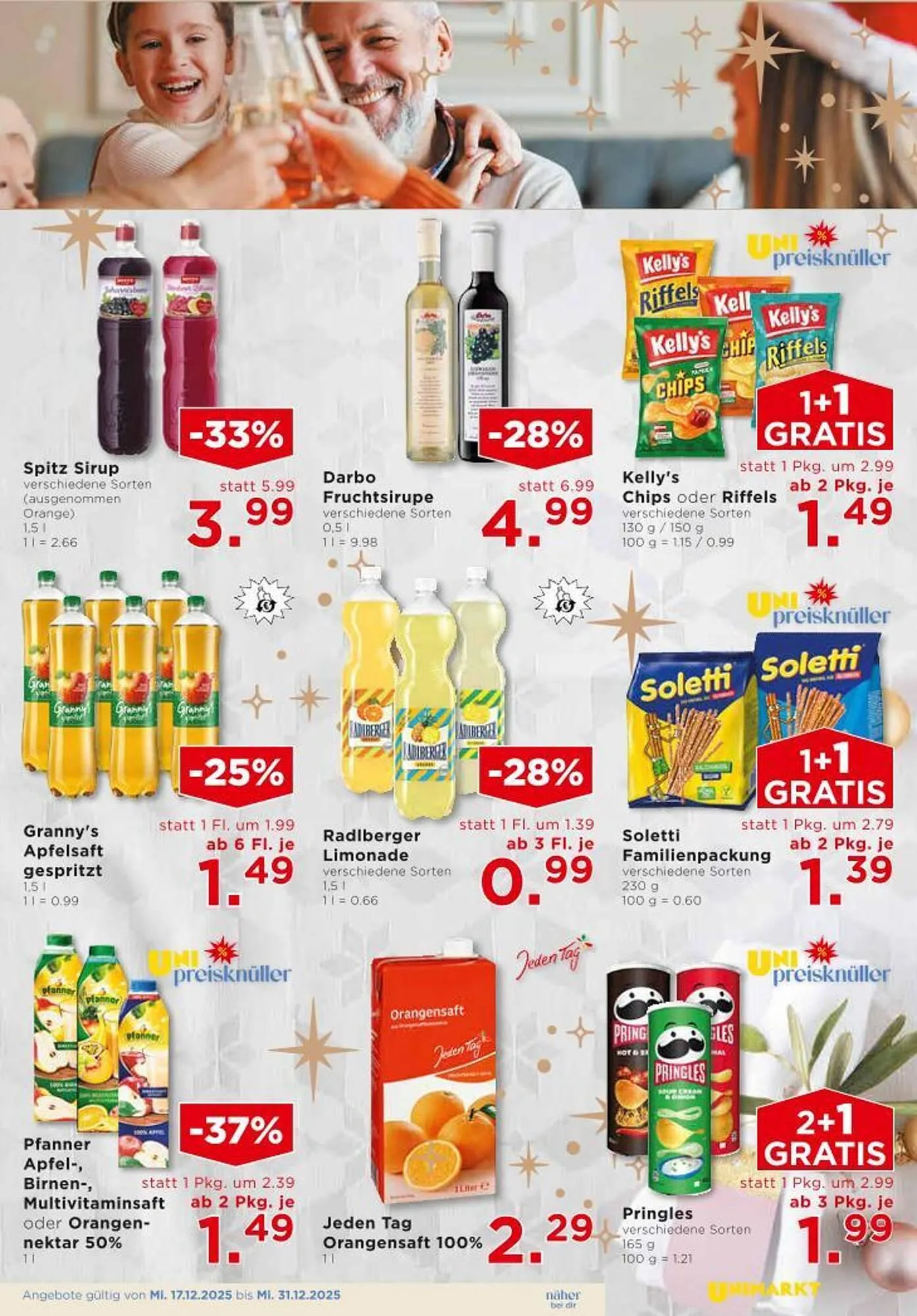 Unimarkt Flugblatt von 17. Dezember bis 31. Dezember 2025 - Flugblätt seite 13