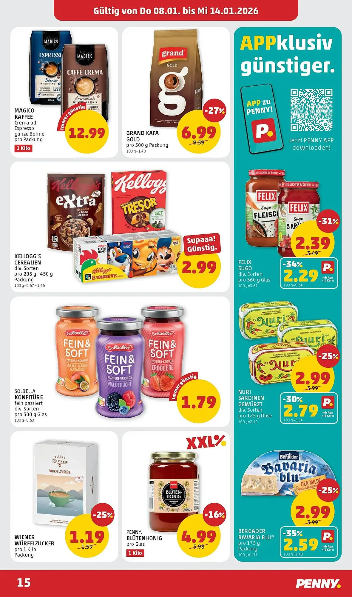 PENNY Flugblatt von 8. Jänner bis 14. Jänner 2026 - Flugblätt seite  15