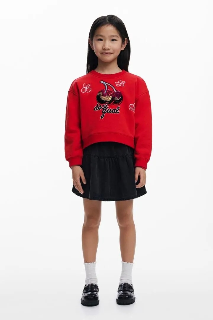 Pullover mit Kirsch-Pailletten