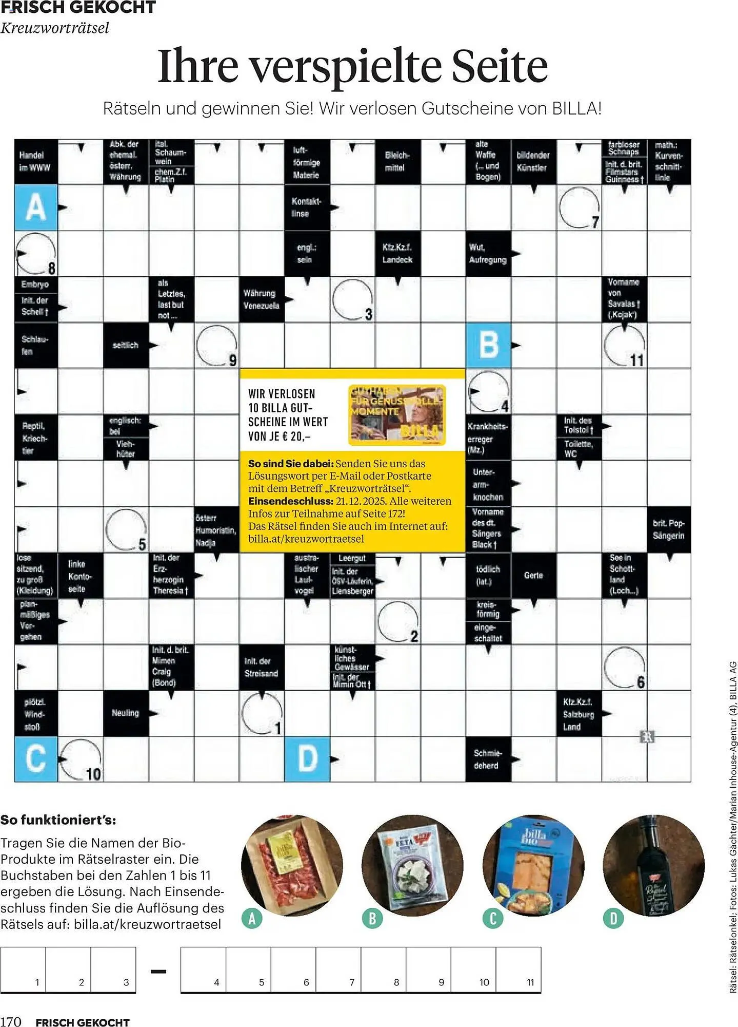 Billa Flugblatt von 1. Dezember bis 31. Dezember 2025 - Flugblätt seite  170