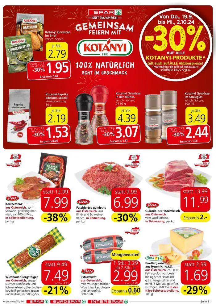 Unsere besten Schnäppchen von 18. September bis 2. Oktober 2024 - Flugblätt seite 11