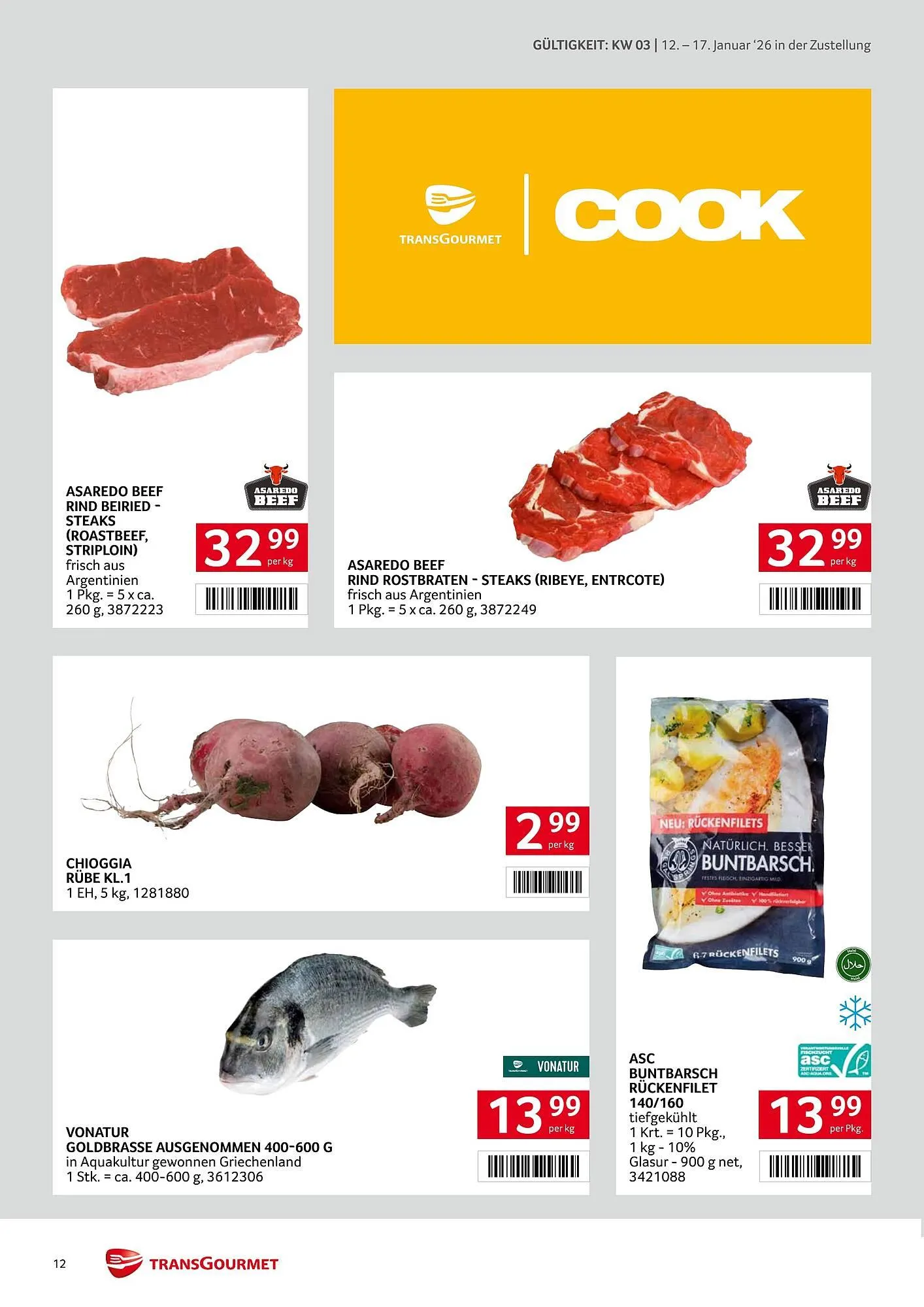 Transgourmet Flugblatt von 12. Jänner bis 17. Jänner 2026 - Flugblätt seite 12