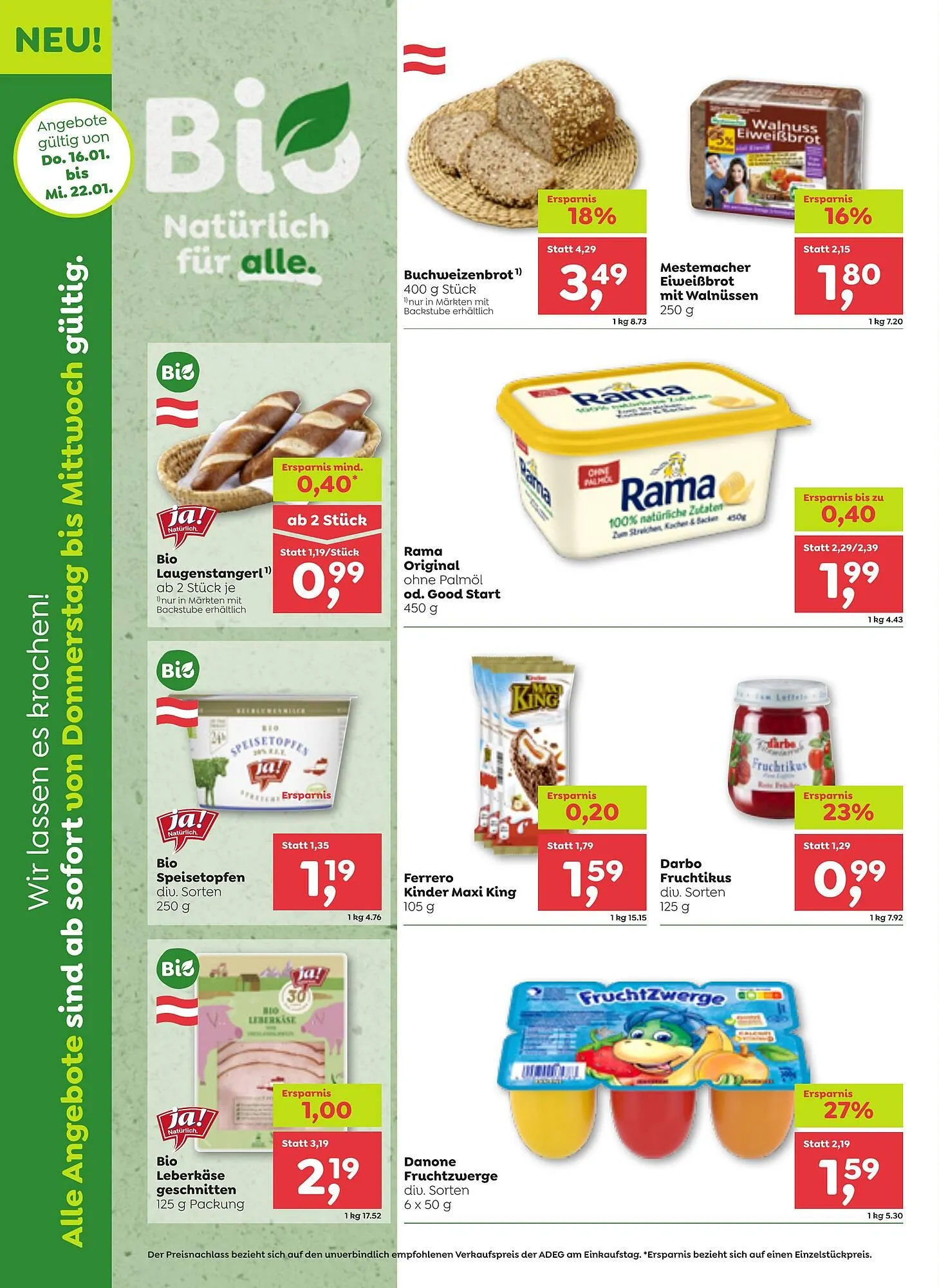 ADEG Flugblatt von 16. Jänner bis 22. Jänner 2025 - Flugblätt seite  6