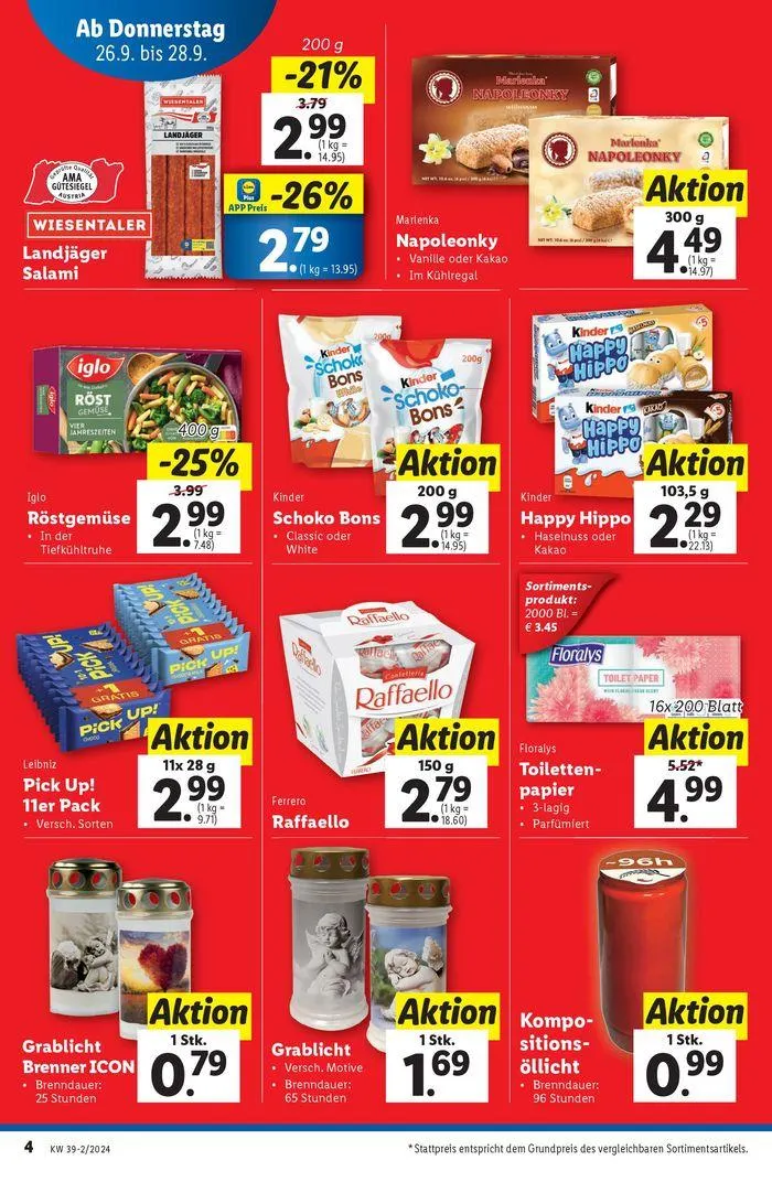 Aktuelle Flugblätter Ab Donnerstag, 26.9. von 26. September bis 2. Oktober 2024 - Flugblätt seite 4