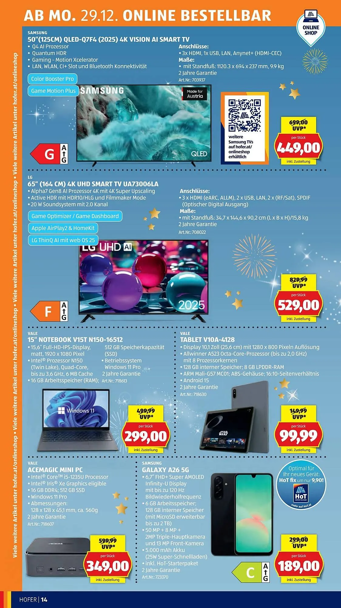 Hofer Flugblatt von 22. Dezember bis 31. Dezember 2025 - Flugblätt seite  18