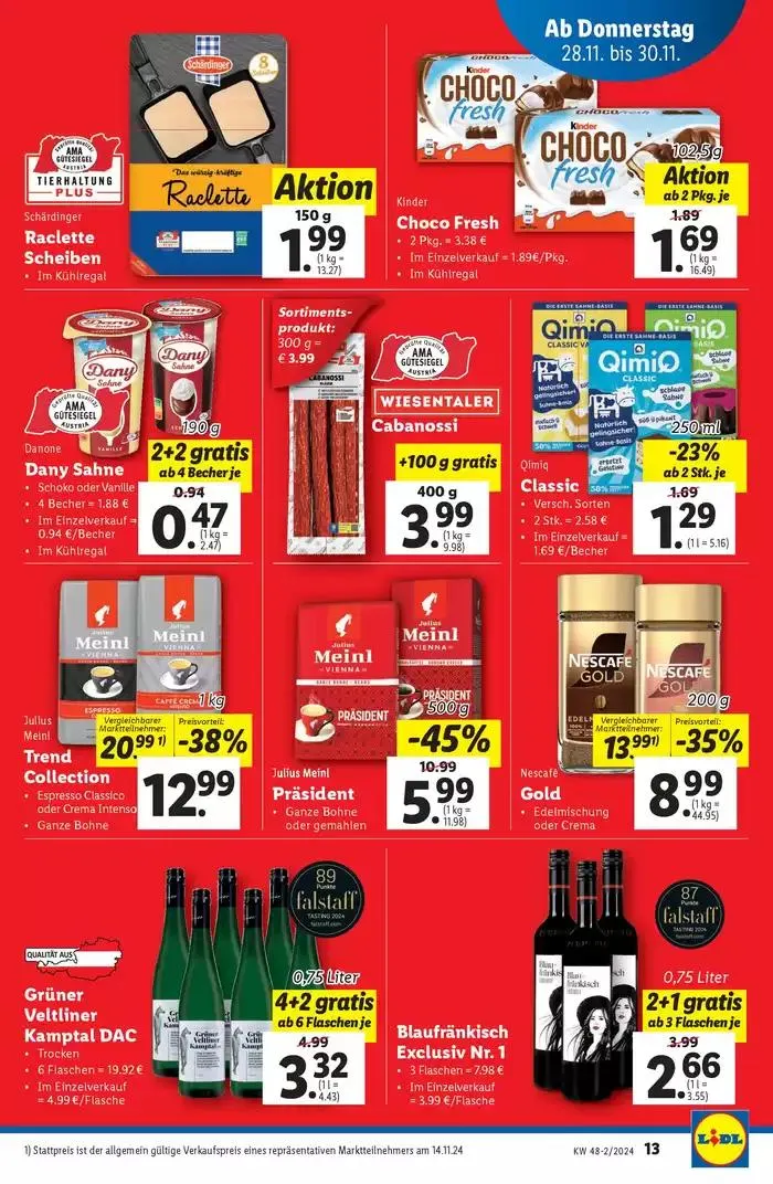 Aktuelle Flugblätter Ab Donnerstag, 28.11. von 28. November bis 4. Dezember 2024 - Flugblätt seite 13