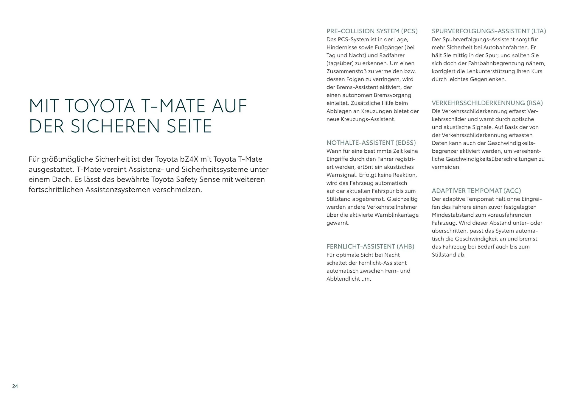 Toyota bZ4X Flugblatt von 11. Juli bis 9. Jänner 2025 - Flugblätt seite  24