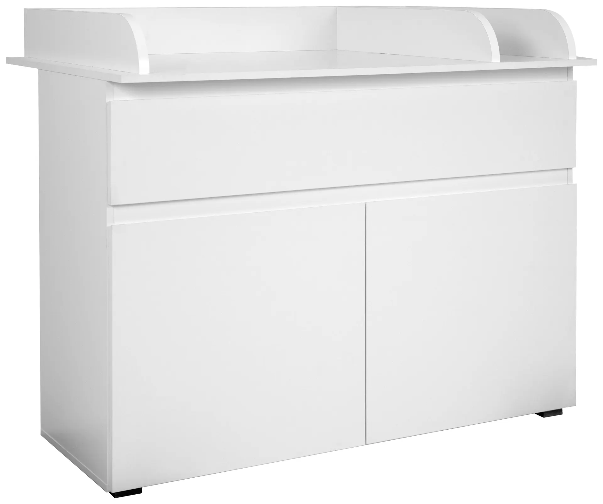 MID.YOU Wickelkommode Image B: 120 cm Weiß 2 Türen 1 Schublade