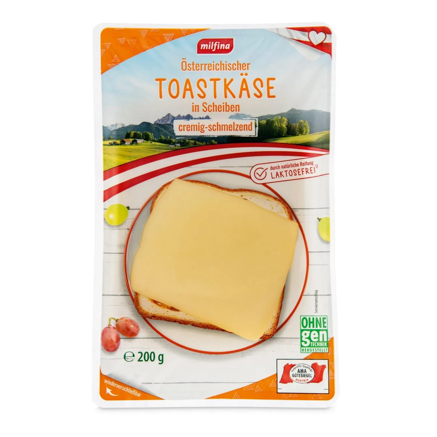 MILFINA Toastkäse in Scheiben