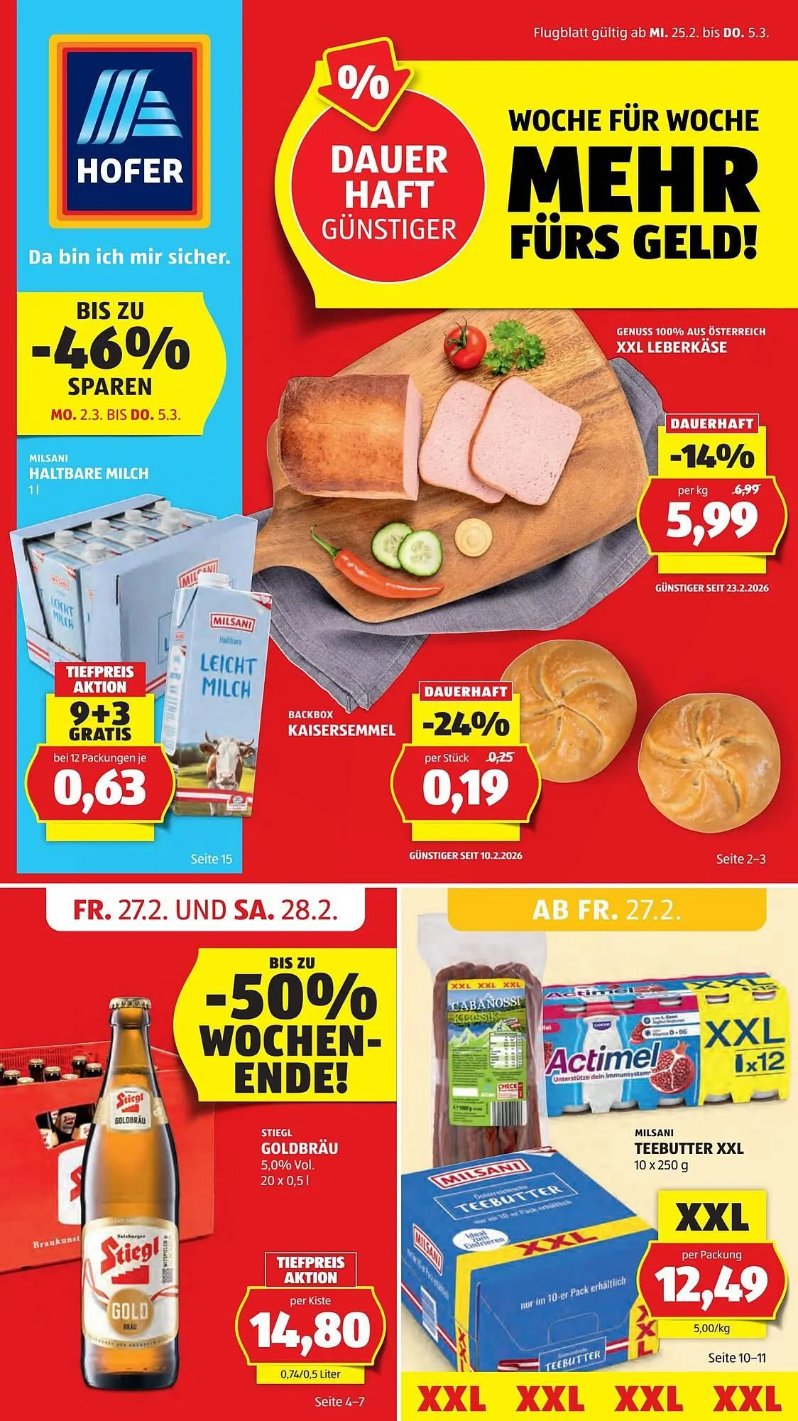 Hofer Flugblatt von 25. Februar bis 5. März 2026 - Flugblätt seite  1