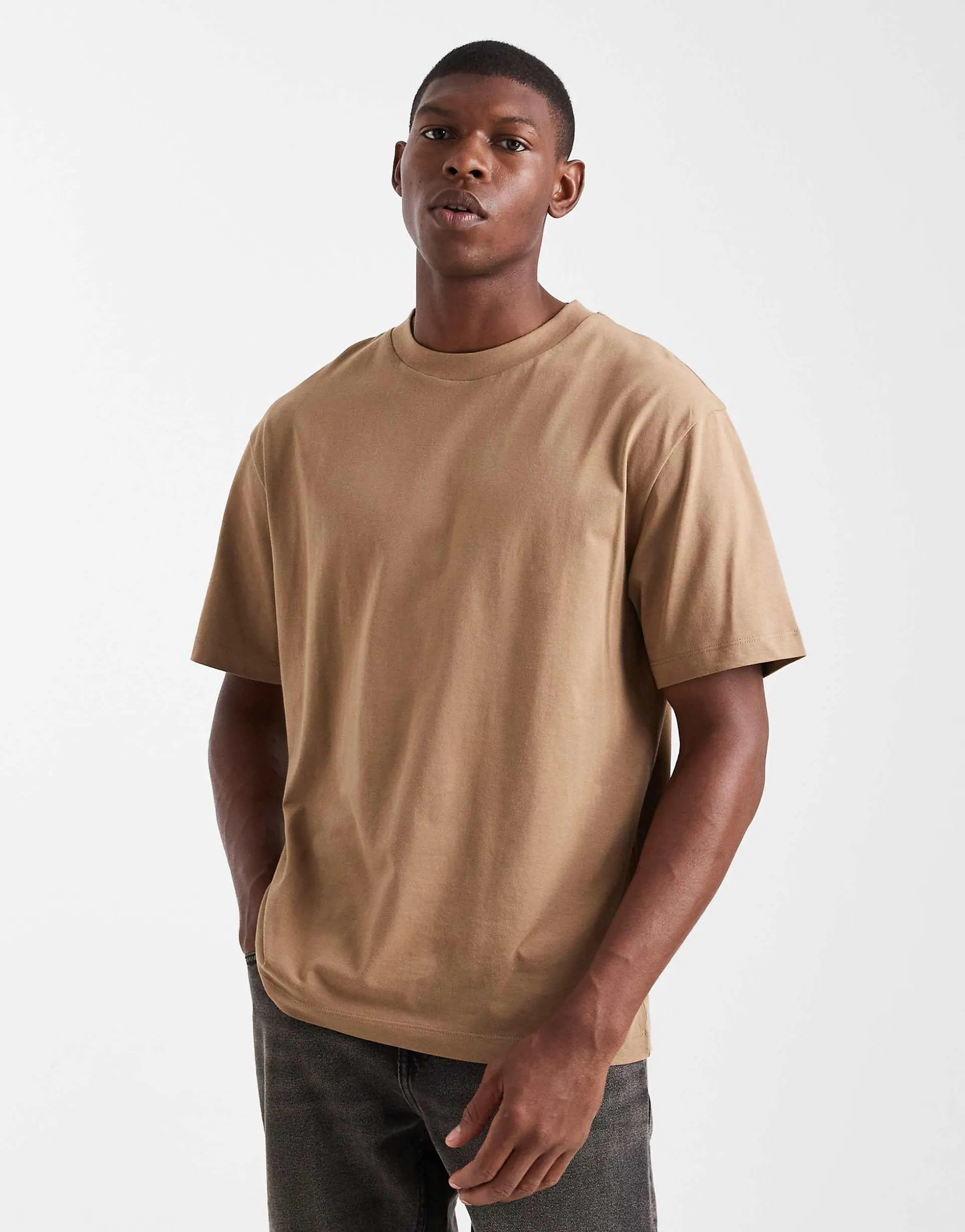 ASOS DESIGN essentials relaxed t-shirt in brown