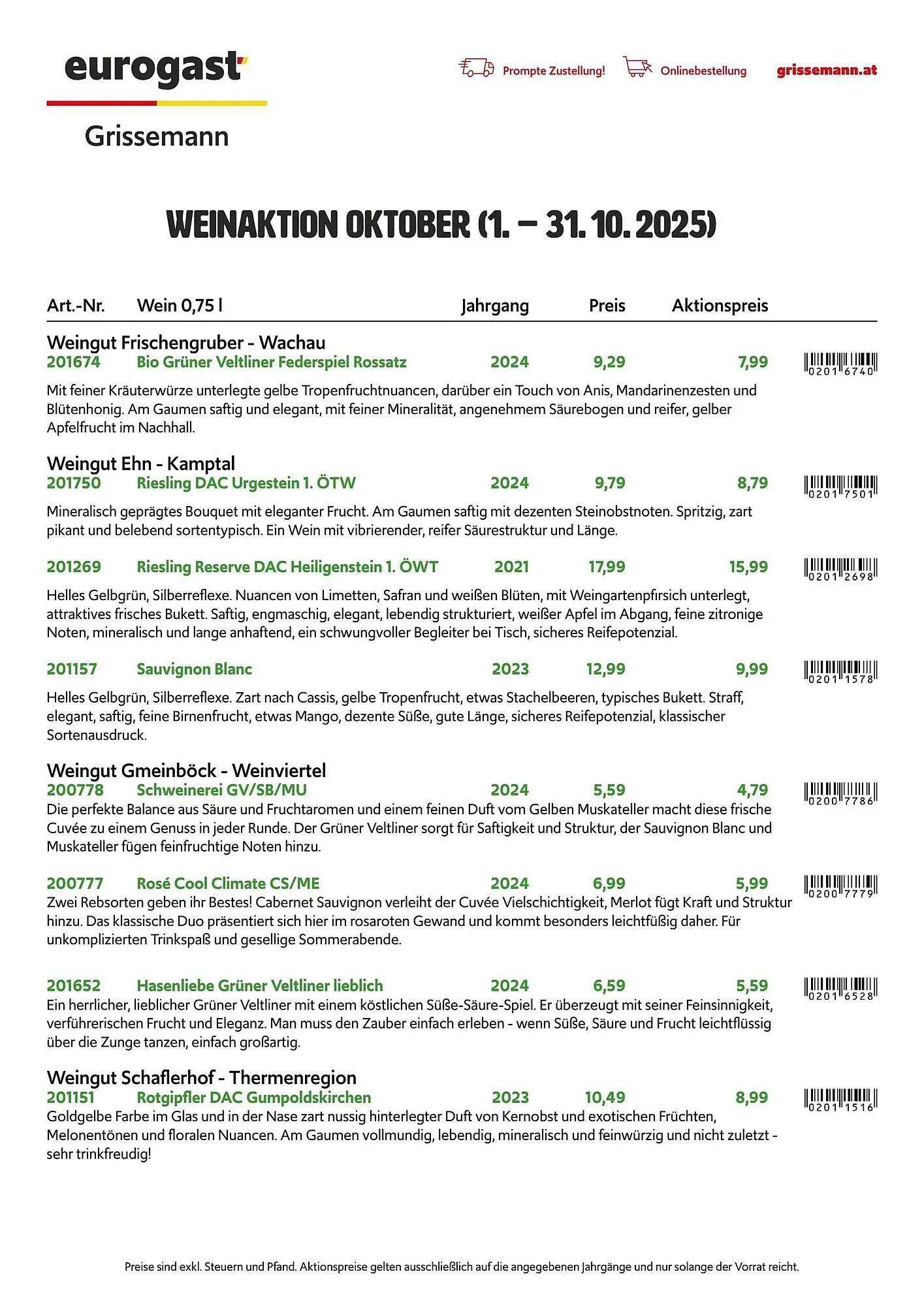 Eurogast Grissemann Flugblatt - 1