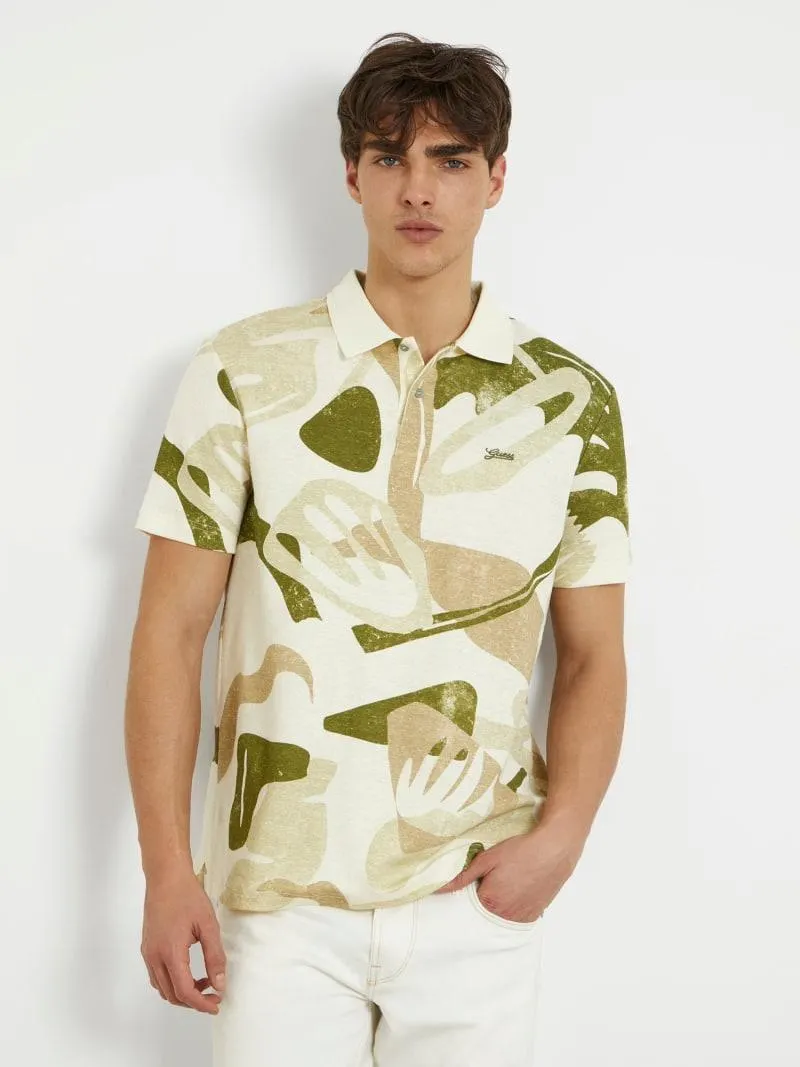 Poloshirt aus leinenmix