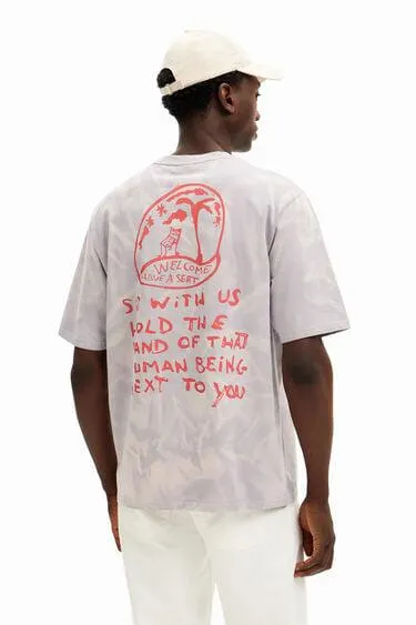 Bedrucktes T-Shirt mit Farbverlauf-Effekt