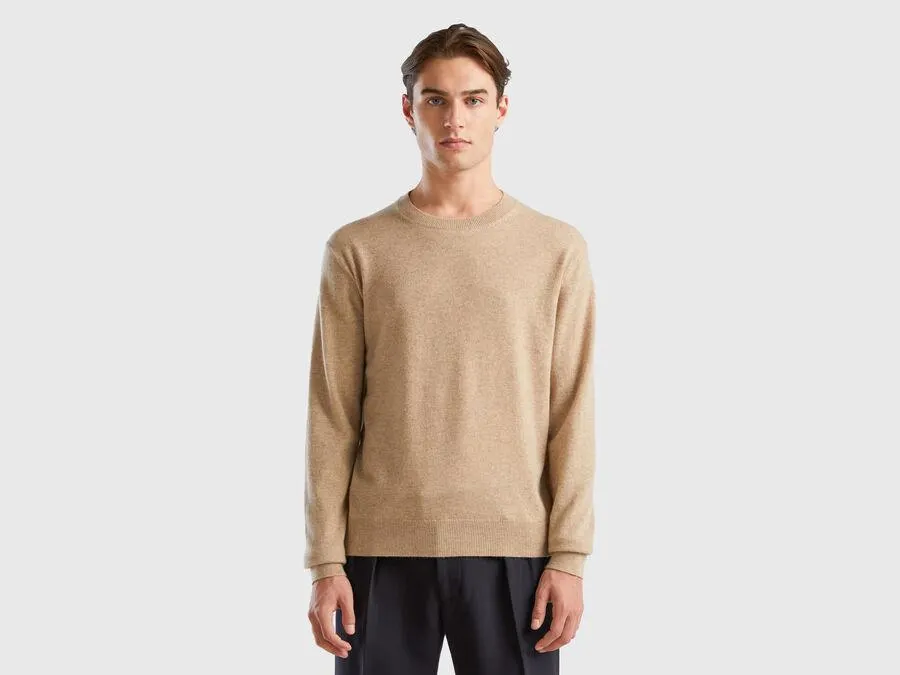 Beigefarbener Pullover aus reinem Cashmere