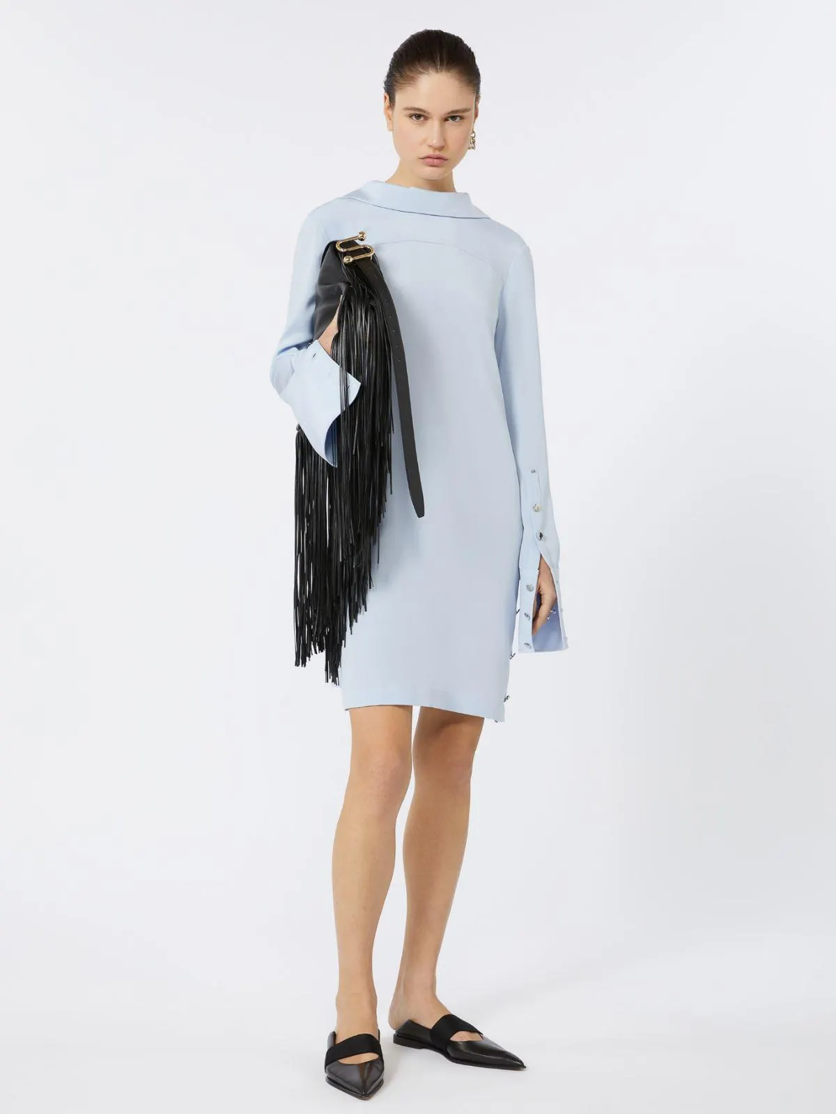 Tunika aus Seide - Himmelblau