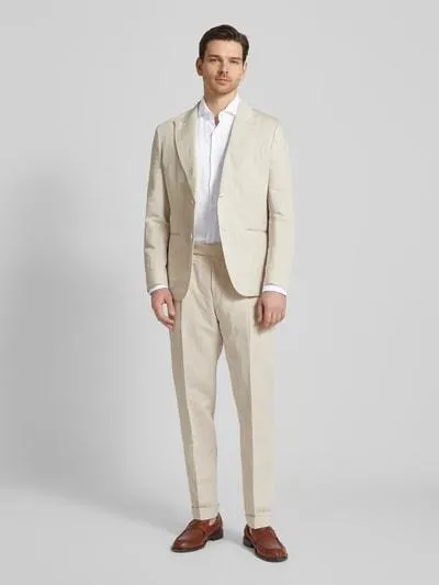 Slim Fit Leinenhemd mit Haifischkragen Modell 'Pai' in weiss